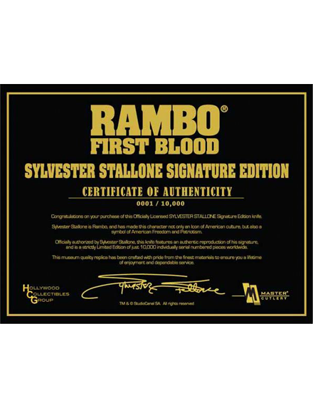 Μαχαίρι Rambo First Blood Sylvester Stallone Signature Edition