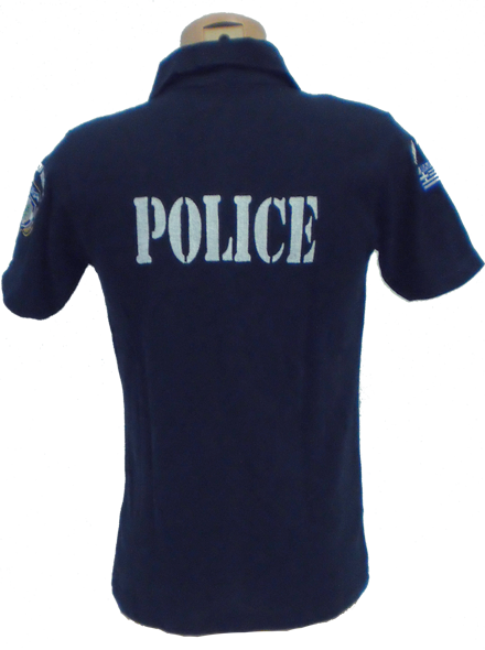 Μπλούζα πόλο αστυνομίας μπλε στρογγυλό σήμα