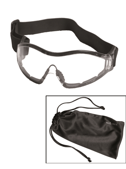 Γυαλιά clear para protective goggles Miltec μαύρα
