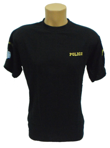 T-shirt police μαύρο