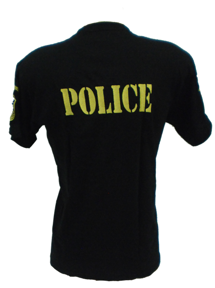 T-shirt police μαύρο